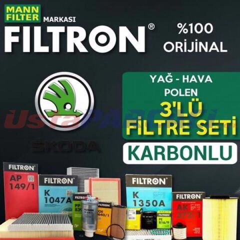 Filtron Skoda Octavia 1.2 Tsi Filtre Bakım Seti 2013-2017 3KP CJZA-CJZB-CYVB