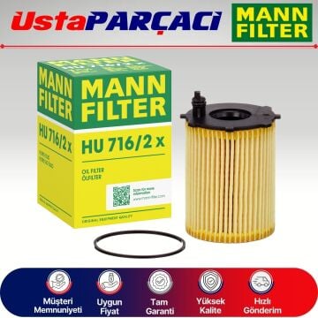 Mann-Filter Peugeot 208 1.4 Hdi Dizel Yağ Filtresi 2012-2015 HU716/2X 9467565780