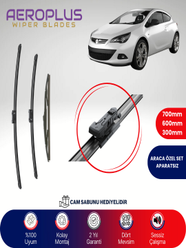 Aeroplus Opel Astra GTC 2011-2020 Ön Arka Muz Silecek Takımı