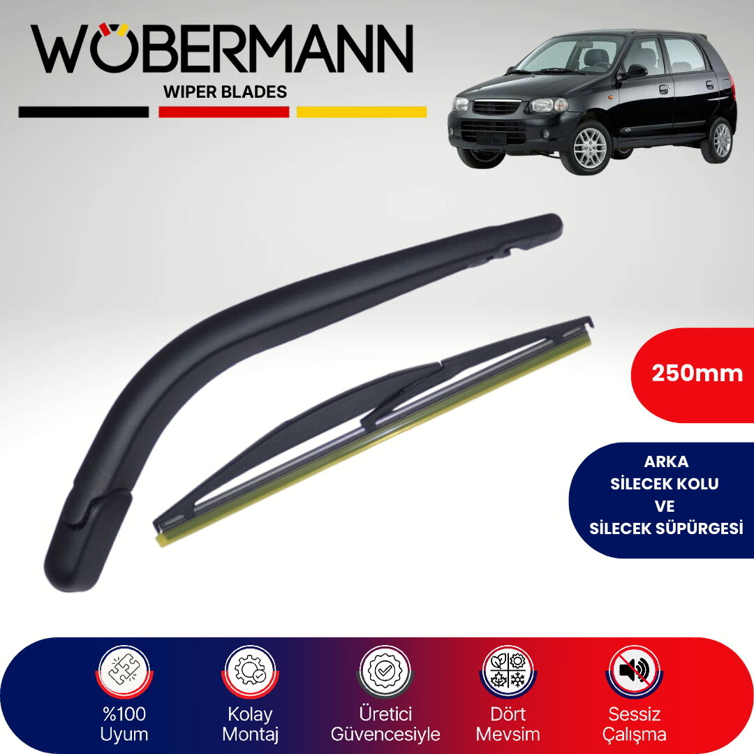 Wöbermann Suzuki Alto (Amf) 2008-2018 Arka Silecek Kolu ve Süpürgesi Komple
