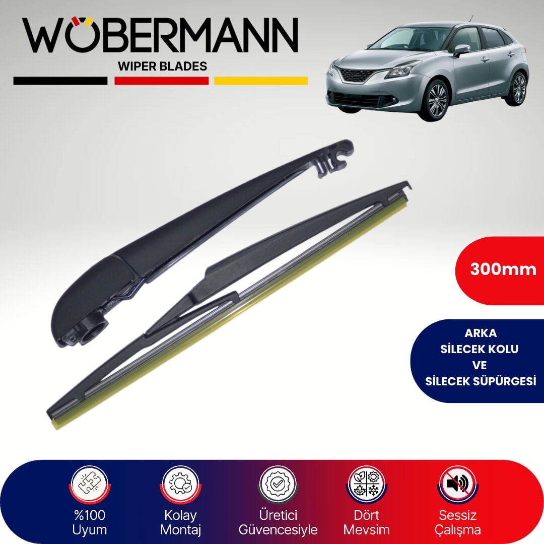 Wöbermann Suzuki Baleno 2016-2024 Arka Silecek Kolu ve Süpürgesi Komple