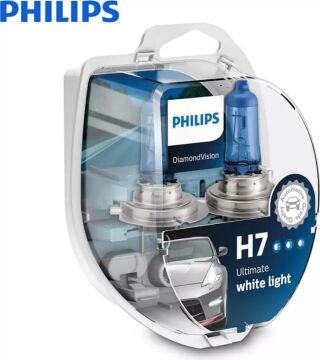Philips 12V H7 Ampul 55W Beyaz Işık Dıamond Vısıon 5000K (2 Ad)