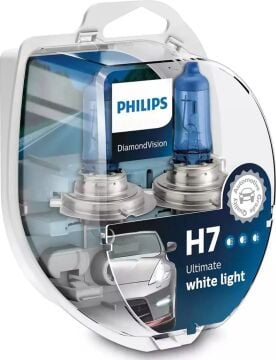 Philips H7 Diamond Vision Beyaz Işık Etkisi 2'li Ampul Seti