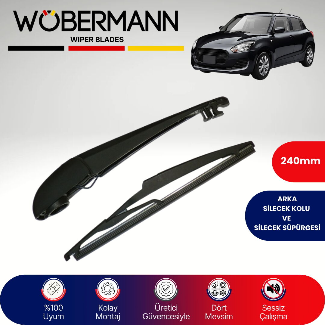 Wöbermann Suzuki Swift 2017-2024 Arka Silecek Kolu ve Süpürgesi Komple
