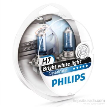 Philips H7 Tip CRYSTAL VISION Ampül Seti 011296