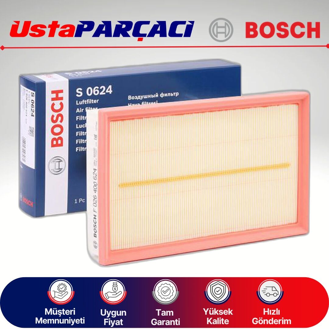 Bosch Seat Leon 1.5 ETSI Hava Filtresi 2021-2025 F026400624 S0624 5Q0129620E