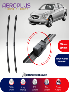 Aeroplus Mercedes S Serisi W221 2005-2013 Muz Silecek Takımı