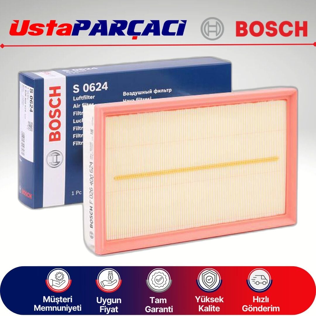 Bosch Seat Leon 1.5 Tsi Hava Filtresi 2018-2020 F026400624 S0624 5Q0129620E