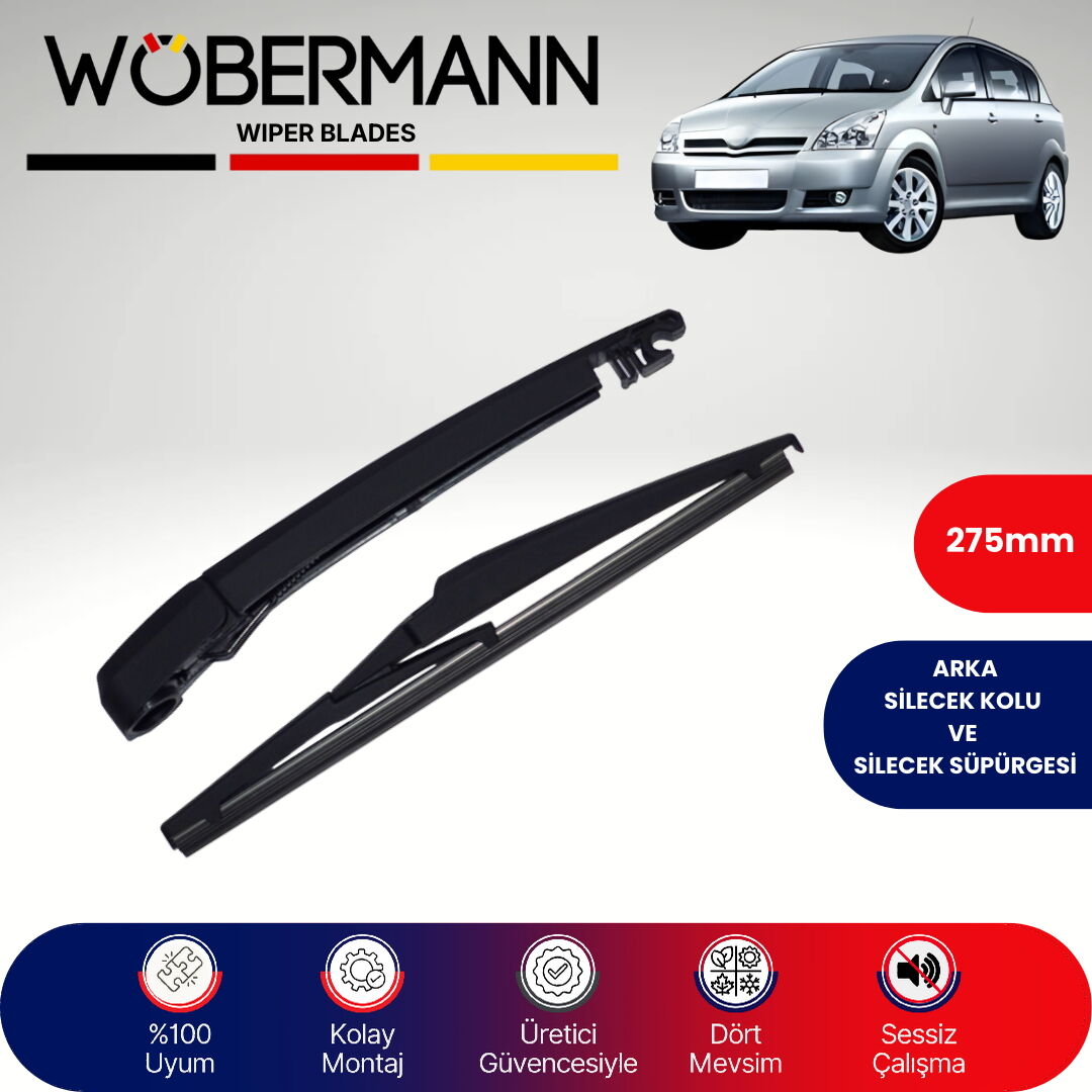 Wöbermann Toyota Corolla Verso 2004-2009 Arka Silecek Kolu ve Süpürgesi Komple