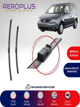 Aeroplus VW Caddy 2004-2006 Muz Silecek Takımı