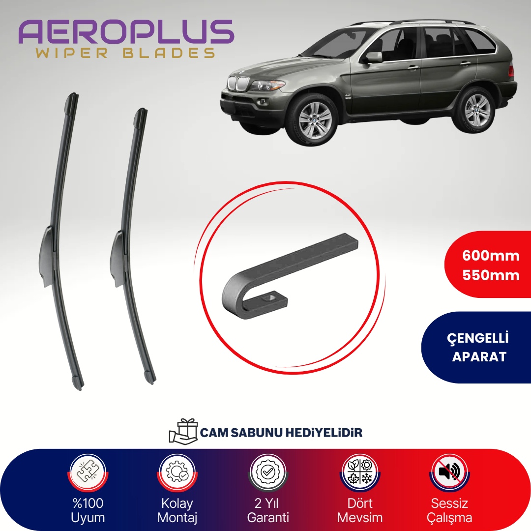 Aeroplus BMW X5 E53 1999-2006 Muz Silecek Takımı