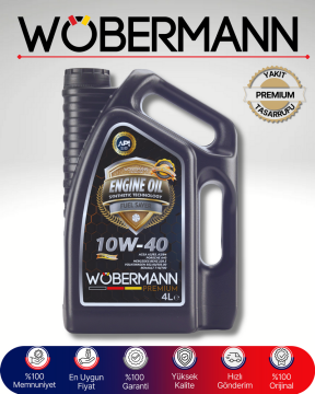 Wöbermann Premium 10W-40 Sentetik Motor Yağı 4 Litre - Soğuk Hava Başlangıcı ve Aktif Temizleme