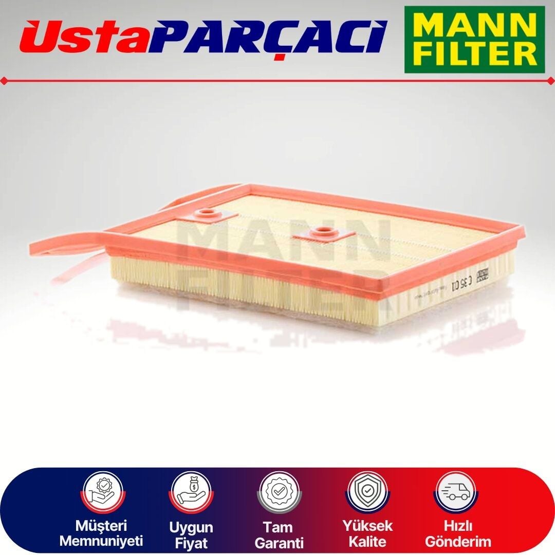 Mann-Filter Audi A1 1.4 Tdi Dizel Hava Filtresi Cus 2014- C35011 6C0129620D