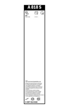 Bosch Aerotwin Silecek Seti A818S 650/425MM Bmw 1 Serisi F40 2019-2024 3397014818