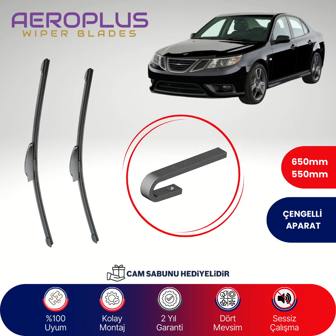 Aeroplus Saab 9 3 2002-2007 Muz Silecek Takımı