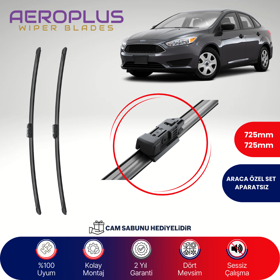 Aeroplus Ford Focus 2011-2018 Muz Silecek Takımı