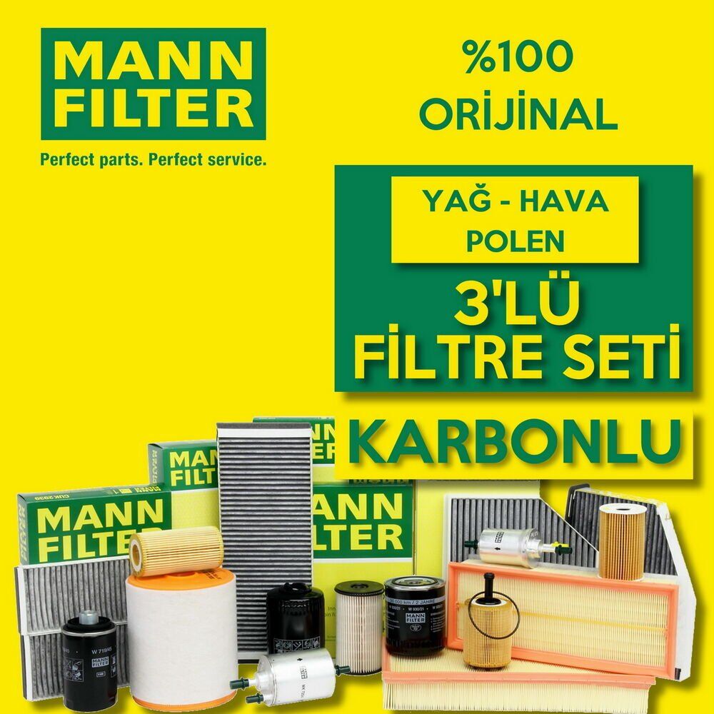 Mann-Filter Skoda Scala 1.0 Benzin Filtre Bakım Seti 2020-2026 3KP DLAA