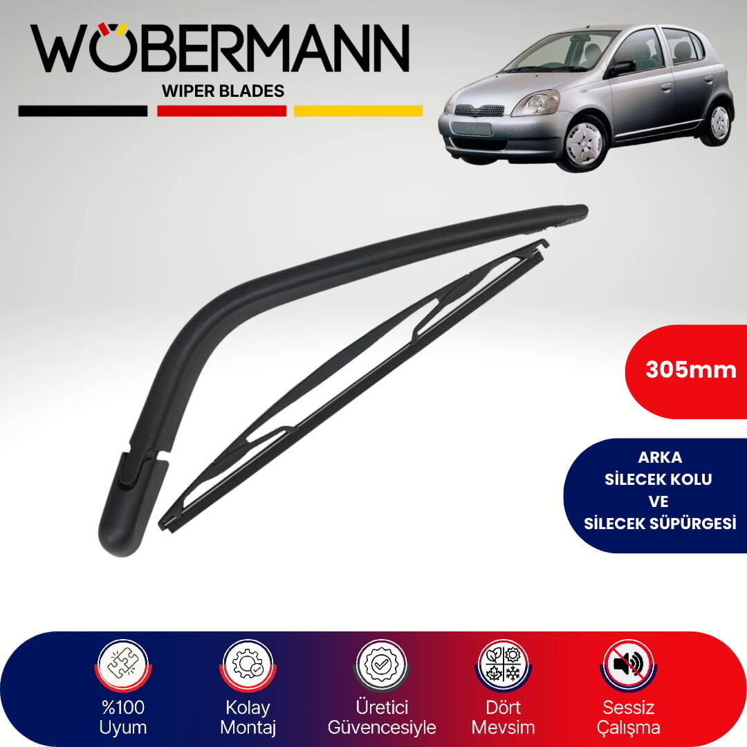 Wöbermann Toyota Yaris Universal 1999-2005 Arka Silecek Kolu ve Süpürgesi Komple