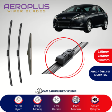 Aeroplus Ford Focus 2011-2018 Ön Arka Muz Silecek Takımı