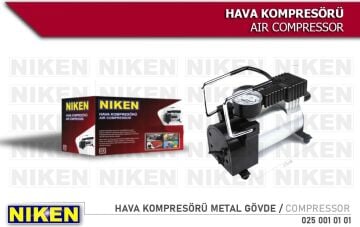 Niken Araç Oto Hava Kompresörü Metal Gövde 12V 150 PSI
