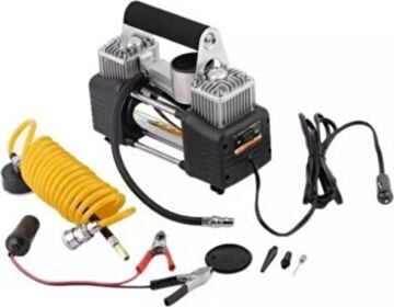 Niken Çift Silindirli Çakmaklık Girişli 150 Psi Profesyonel Hava Kompresörü Çantalı