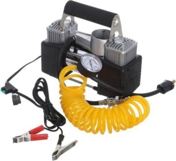 Niken Çift Silindirli Çakmaklık Girişli 150 Psi Profesyonel Hava Kompresörü Çantalı