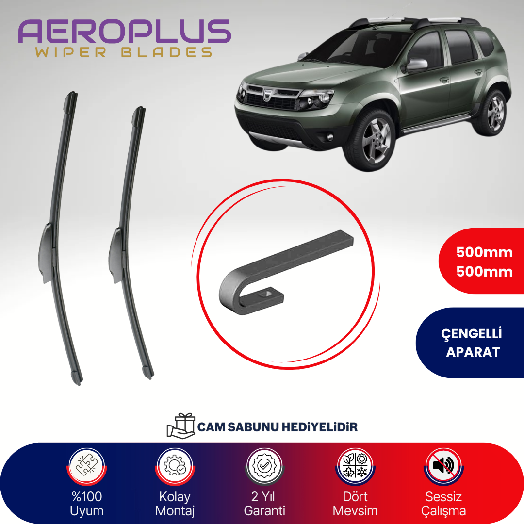 Aeroplus Dacia Duster 2012-2014 Muz Silecek Takımı