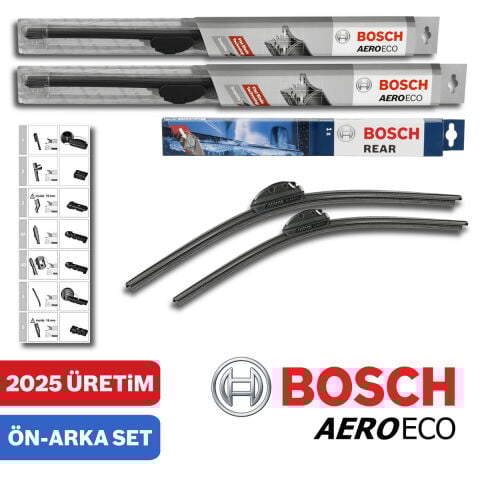 Bosch VW Caddy 2006-2017 Aeroeco-Rear Ön Arka Silecek Takımı