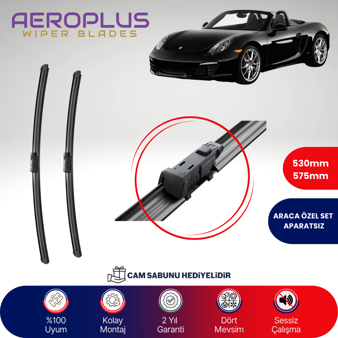 Aeroplus Porsche Boxster 2012-2016 Muz Silecek Takımı
