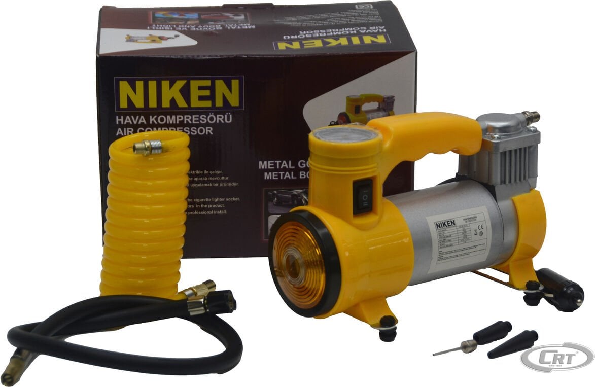Niken Pro Metal Sarı Gövde Işıklı Hava Kompresör