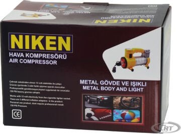 Niken Pro Metal Sarı Gövde Işıklı Hava Kompresör