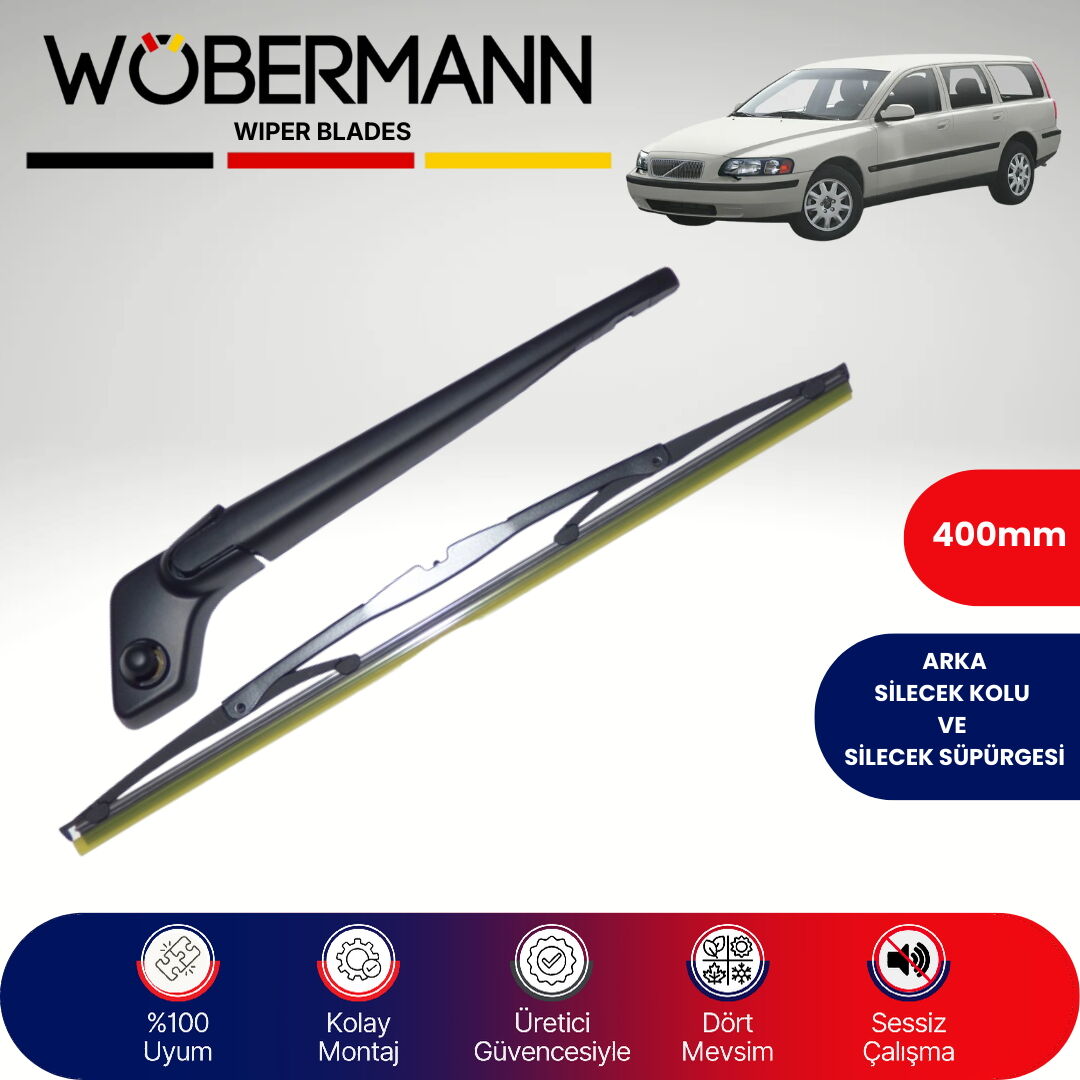 Wöbermann Volvo V70 2000-2007 Arka Silecek Kolu ve Süpürgesi Komple