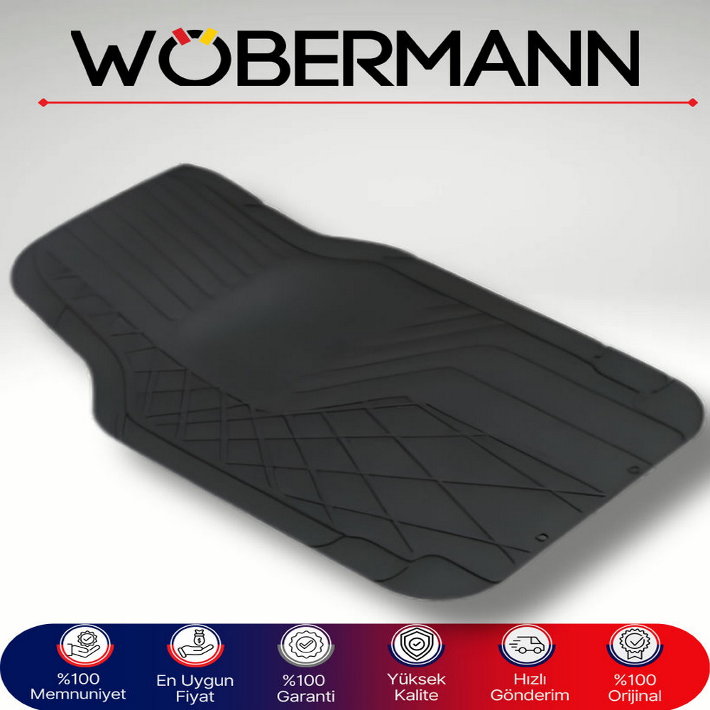 Wöbermann Universal Oto Paspas Kaymaz Tabanlı, Koku Yapmayan, Esnek ve Dayanıklı – Tüm Araçlara Uyumlu