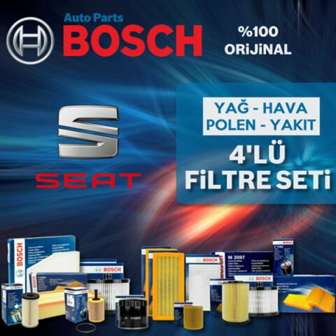 Bosch Seat Cordoba 1.4 Benzin Filtre Bakım Seti 2003-2009 4NP BBY-BKY-AUB-BBZ