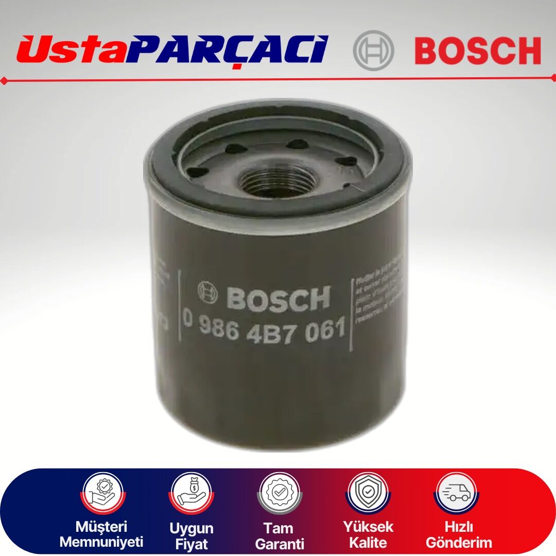 Bosch Nissan Micra 1.2 Benzinli Yağ Filtresi 2011-2018 09864B7061 PM061 330148296