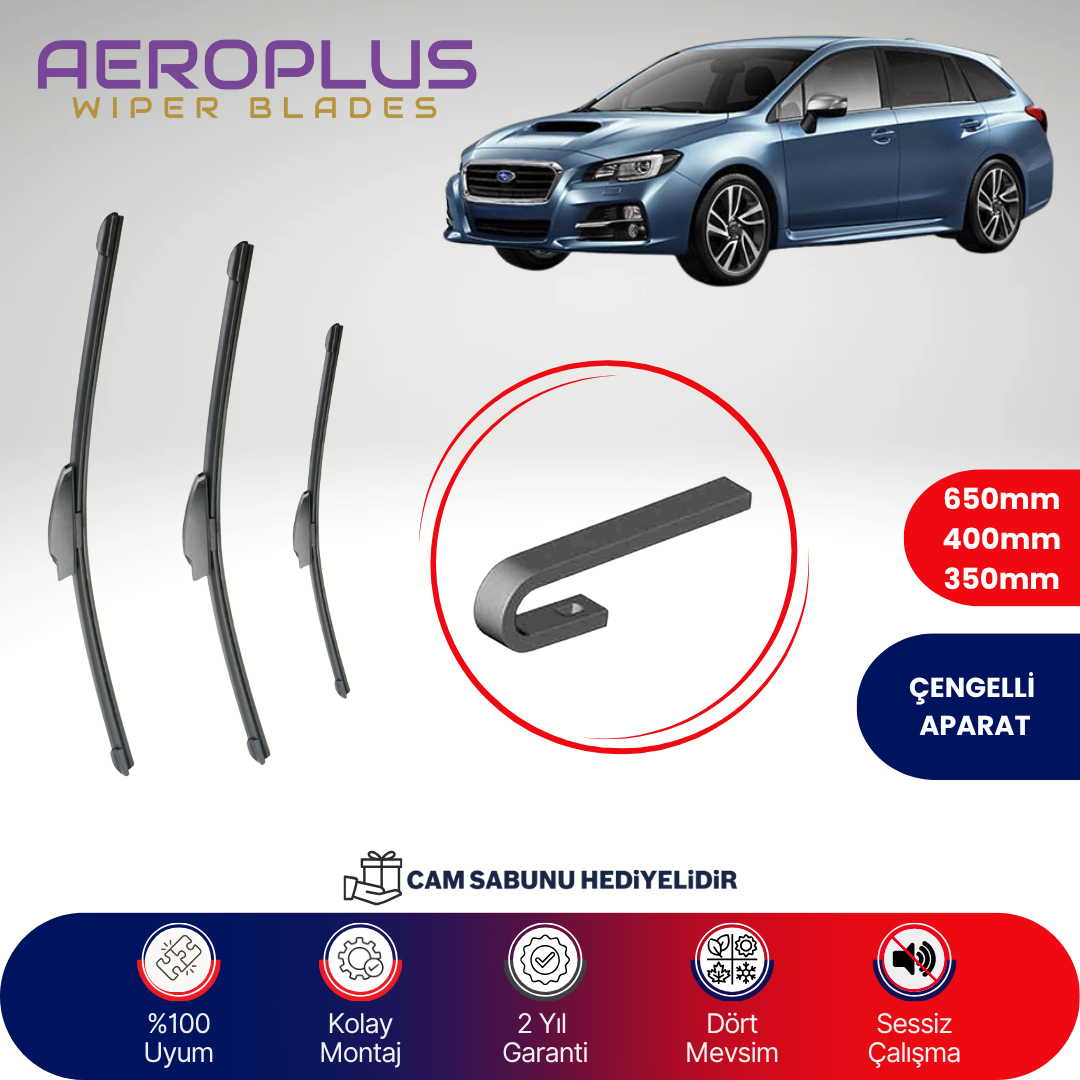 Aeroplus Subaru Levorg 2014-2019 Ön Arka Muz Silecek Takımı