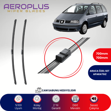 Aeroplus Seat Alhambra 2001-2010 Muz Silecek Takımı