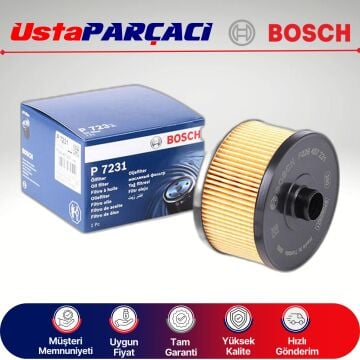 Bosch Nissan Qashqai 1.3 Digt Benzinli Yağ Filtresi 2019-2021 F026407231 P7231 152095084R