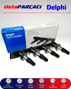 Delphi Ateşleme Bobin Seti (4’lü) | Opel Astra H 1.6 Uyumlu | Orijinal OEM Kalite