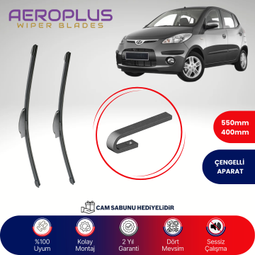 Aeroplus Hyundai i10 2007-2013 Muz Silecek Takımı