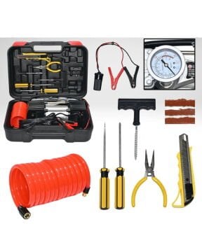 Wöbermann 150 PSI Çift Silindirli Metal Hava Kompresörü – Tamir Setli ve Taşıma Çantalı 12V