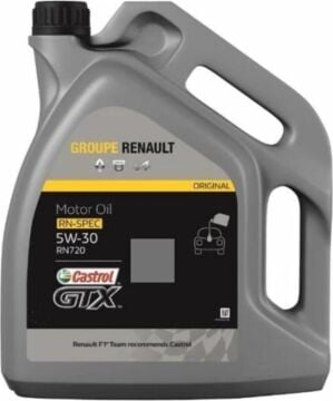 Castrol GTX RN-Spec 5W-30 RN720 4 Litre Renault Motor Yağı