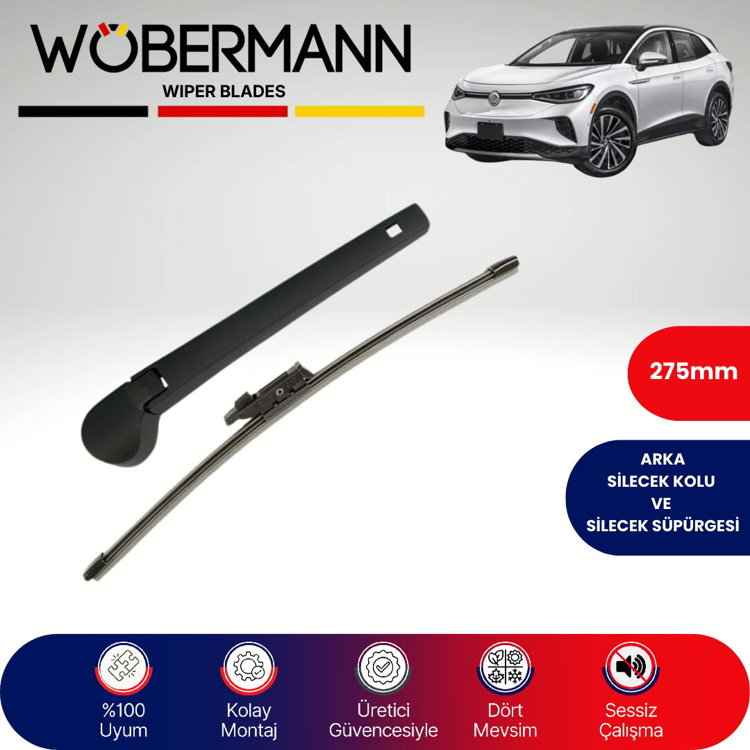Wöbermann VW Id4 X 2021-2024 Arka Silecek Kolu ve Süpürgesi Komple