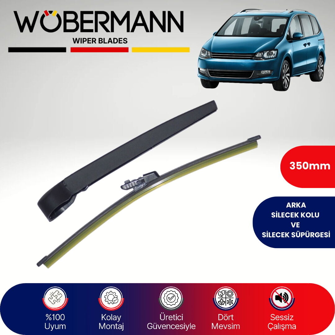 Wöbermann VW Sharan 2012-2022 Arka Silecek Kolu ve Süpürgesi Komple