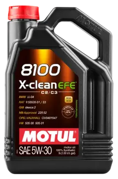 Motul 8100 X-Clean Efe C2/C3 5W-30 Motor Yağı 5 Litre