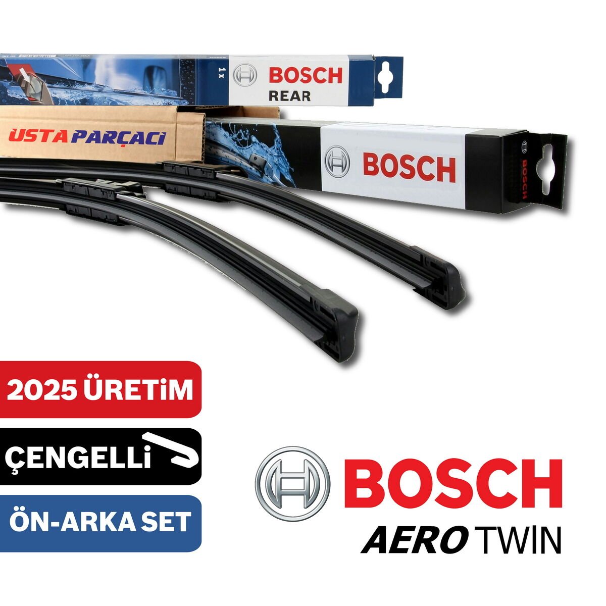 Bosch Hyundai i20 Aerotwin-Rear Ön Arka Silecek Takımı AR612S-H301