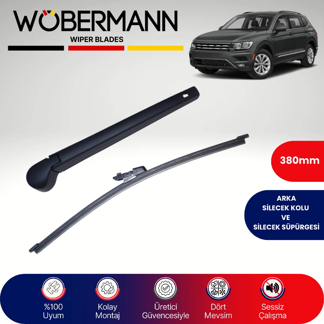 Wöbermann VW Tiguan 2016-2022 Arka Silecek Kolu ve Süpürgesi Komple