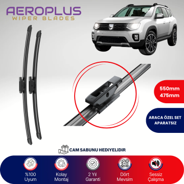 Aeroplus Dacia Duster 2016-2018 Muz Silecek Takımı