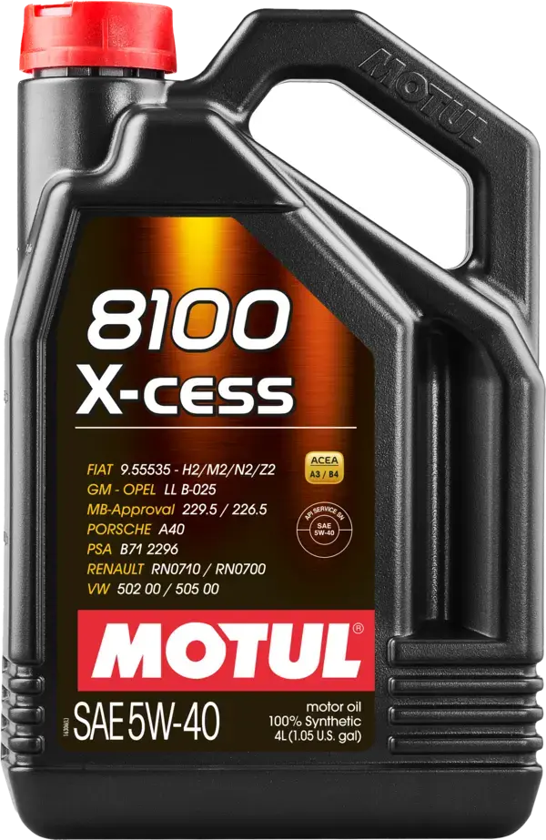 Motul 8100 X-Cess 5W-40 Tam Sentetik Motor Yağı 4 Litre