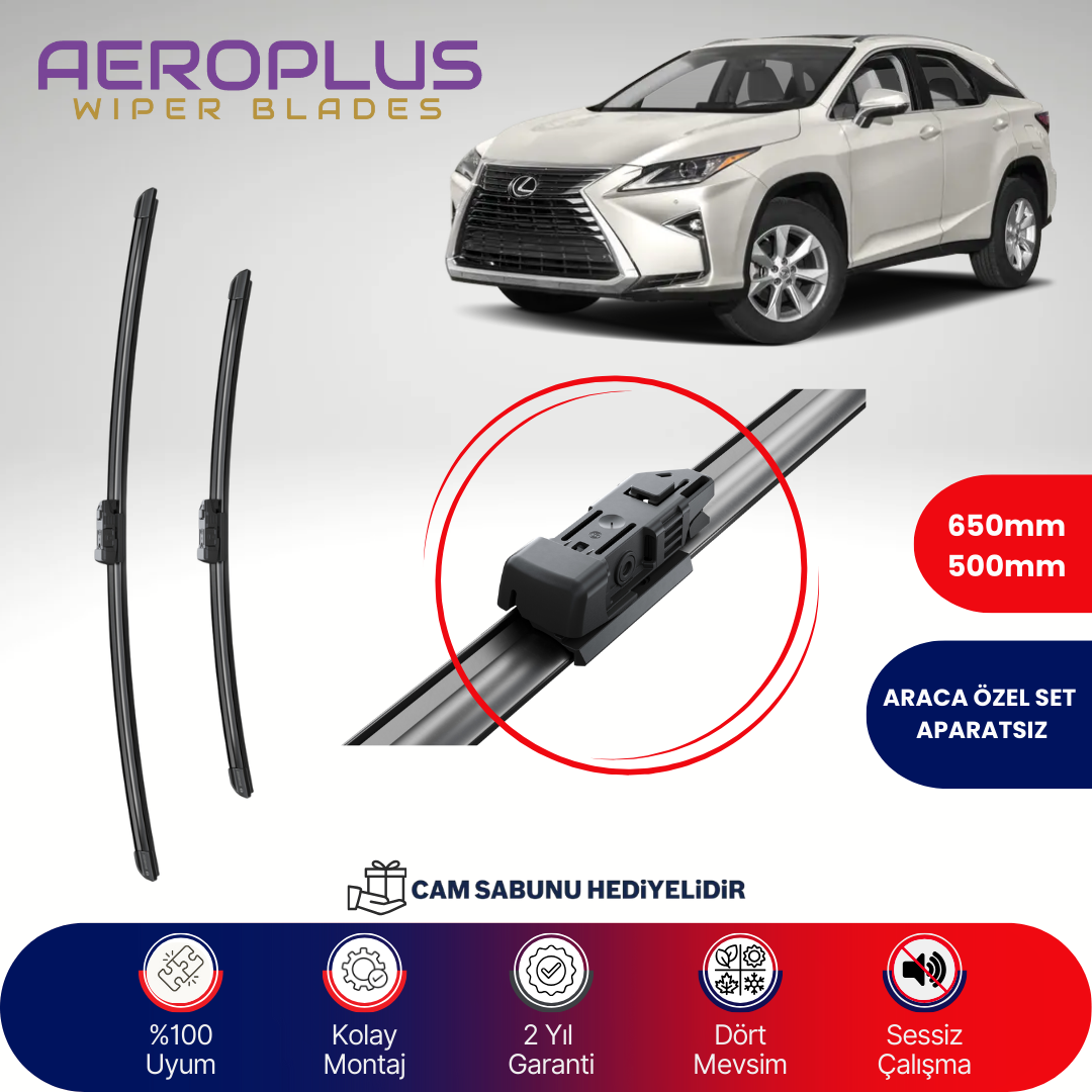 Aeroplus Lexus RX 2015-2019 Muz Silecek Takımı